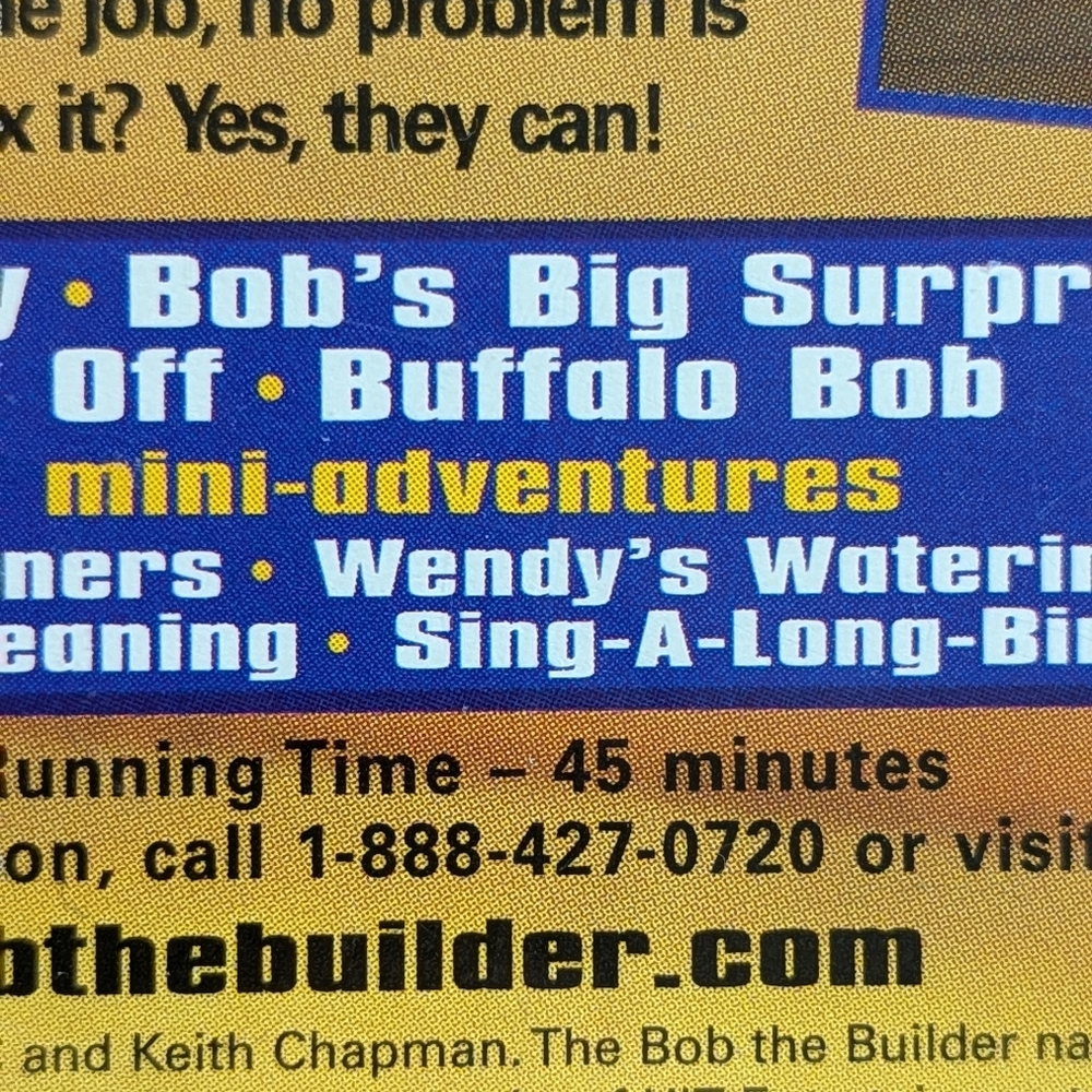 Bob the Builder VHS Tape Celebrate with Bob Vintage 2002 Y2K Big Surprise - Picture 6 of 6